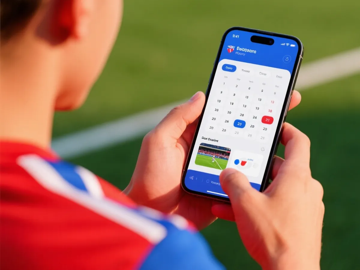 手机端赛程与直播操作示意