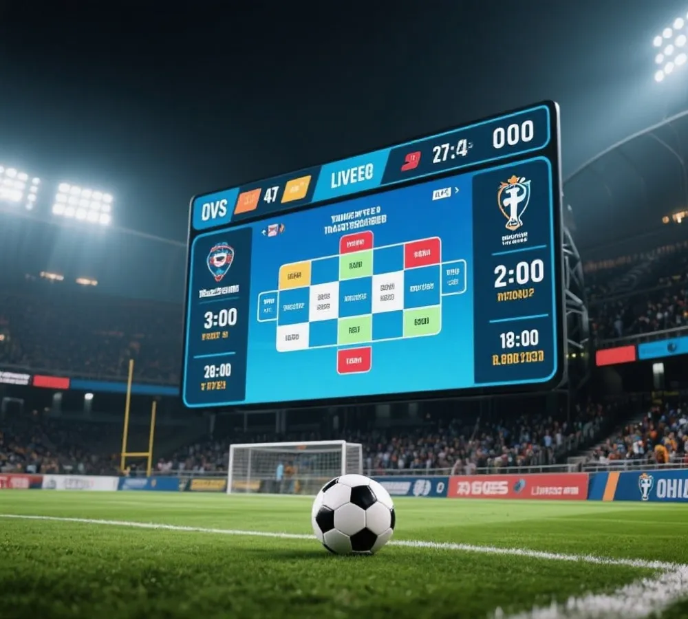 实时比分与赛果展示示意